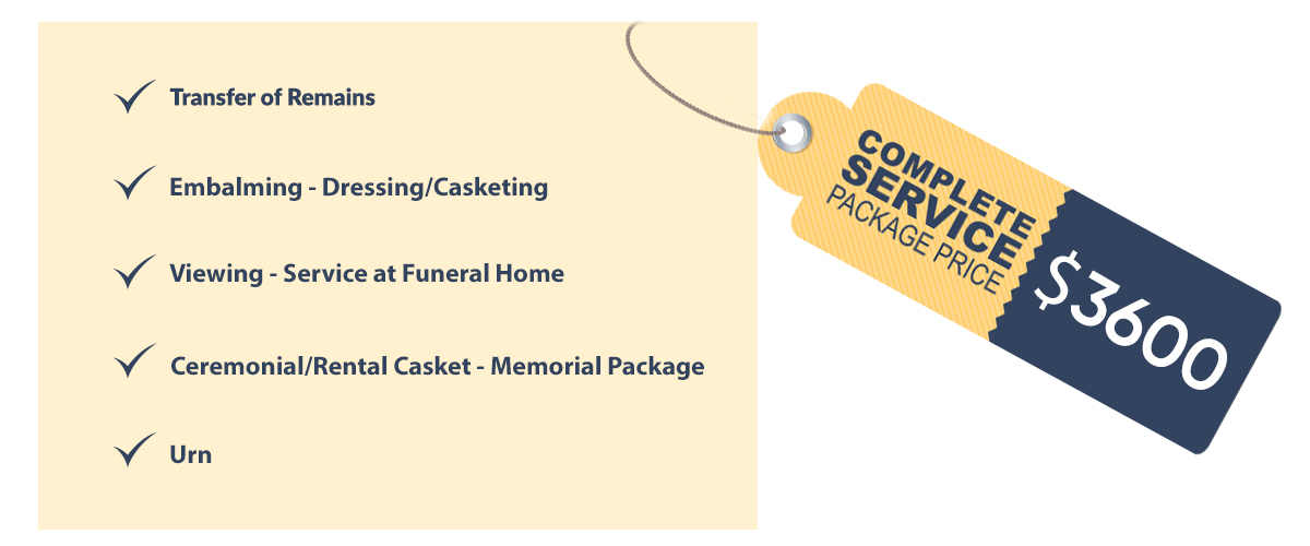 Price tag for cremation with viewing visitation